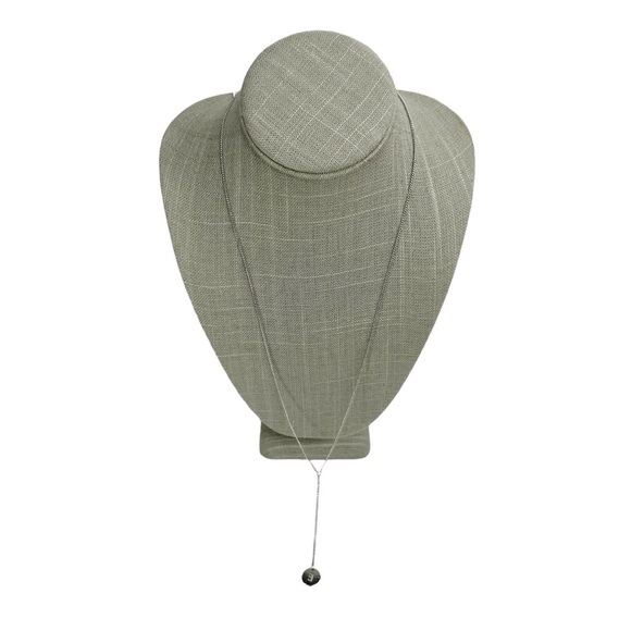 American Eagle Silver Tone E Monogram Initial Y Chain Necklace - Picture 2 of 9